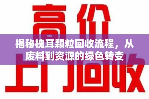 运城揭秘槐耳颗粒回收流程，从废料到资源的绿色转变